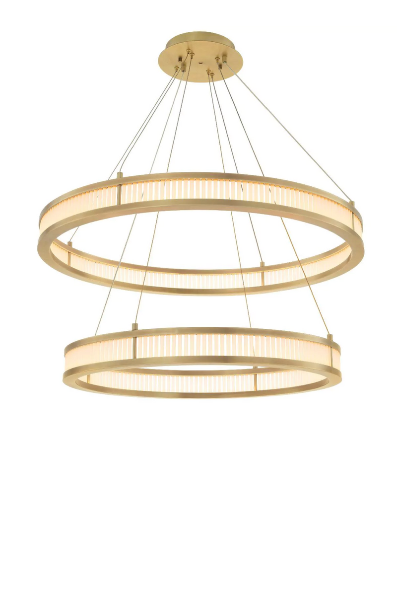 Brass Double Ring LED Chandelier | Eichholtz Damien | OROA TRADE