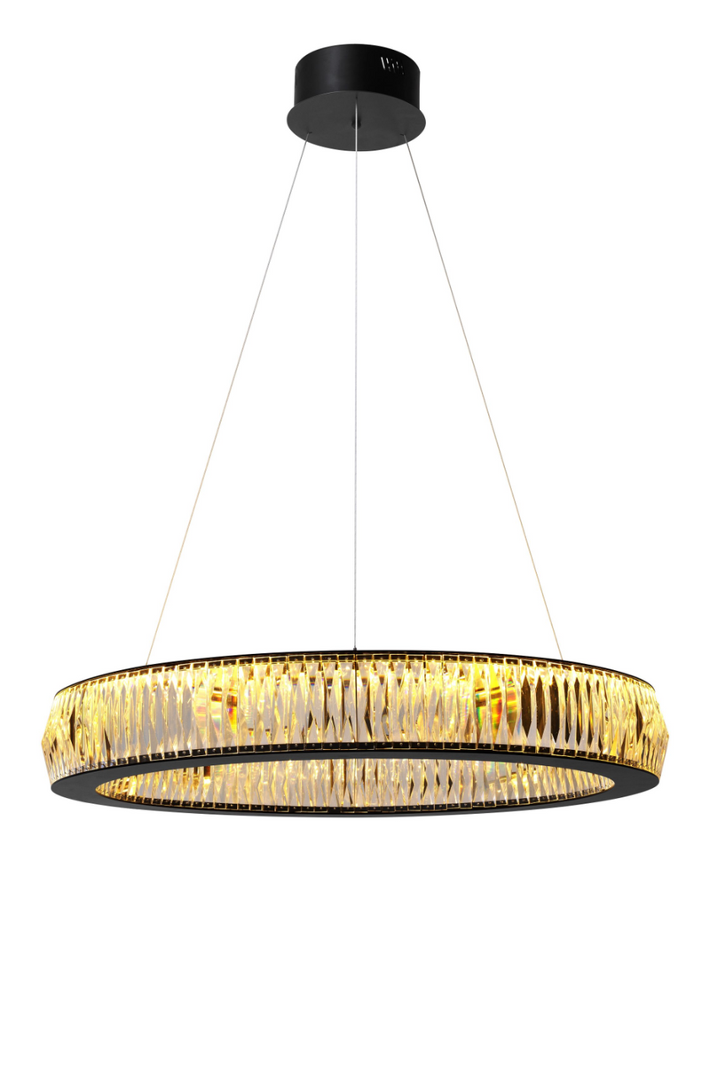 Black Ring Crystal Glass Chandelier L | Vancouver | OROA TRADE