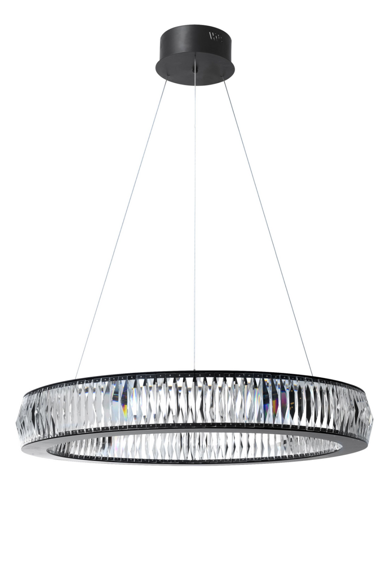 Black Ring Crystal Glass Chandelier L | Vancouver | OROA TRADE