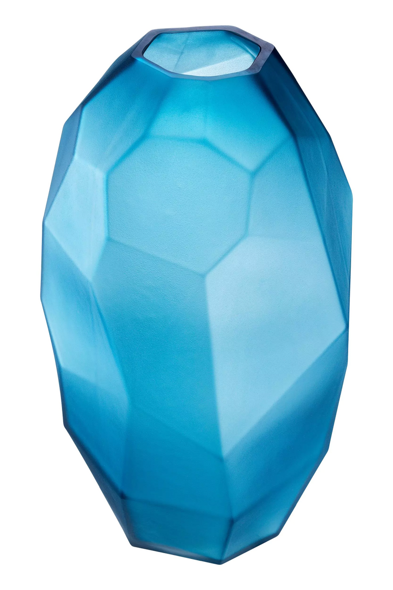 Gorgeous Blue Hand Blown Glass Vase - Eichholtz Fly L | OROATRADE.com