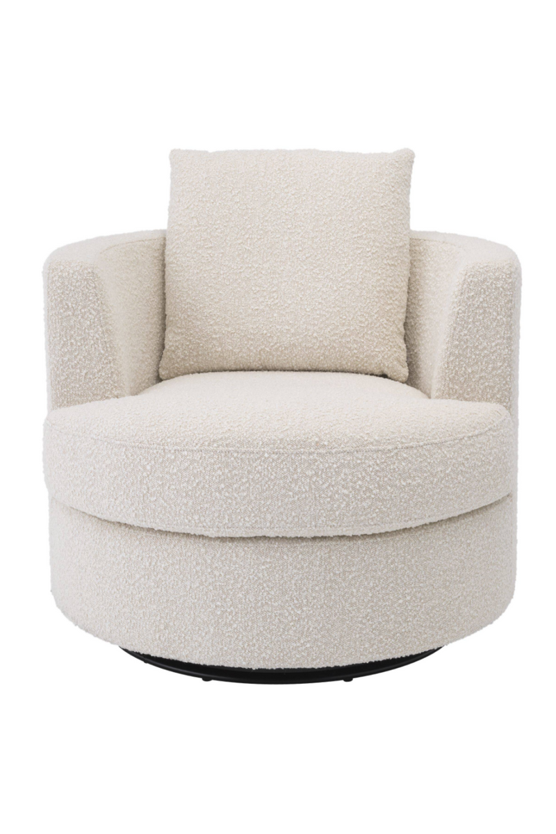 Cream Bouclé Swivel Chair | Eichholtz Felix | Oroatrade.com