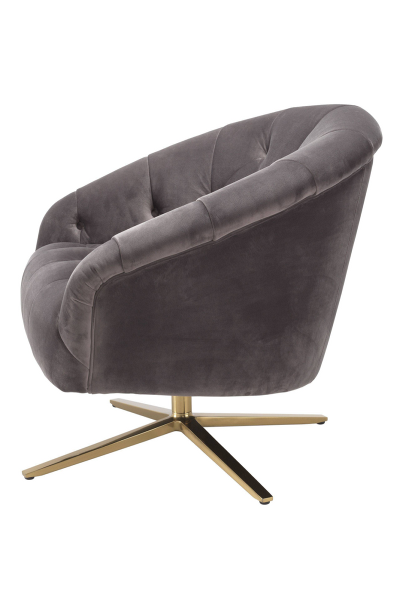 Gray Velvet Swivel Chair | Eichholtz Gardner |