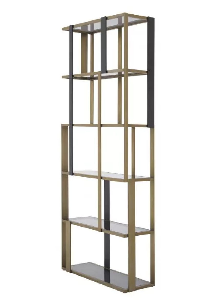 Brass 5 Shelf Display Cabinet | Eichholtz Clio | Oroatrade.com