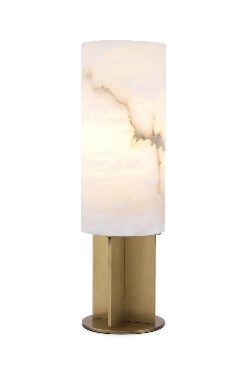 Round Brass Alabaster Table Lamp | Eichholtz | OROA TRADE