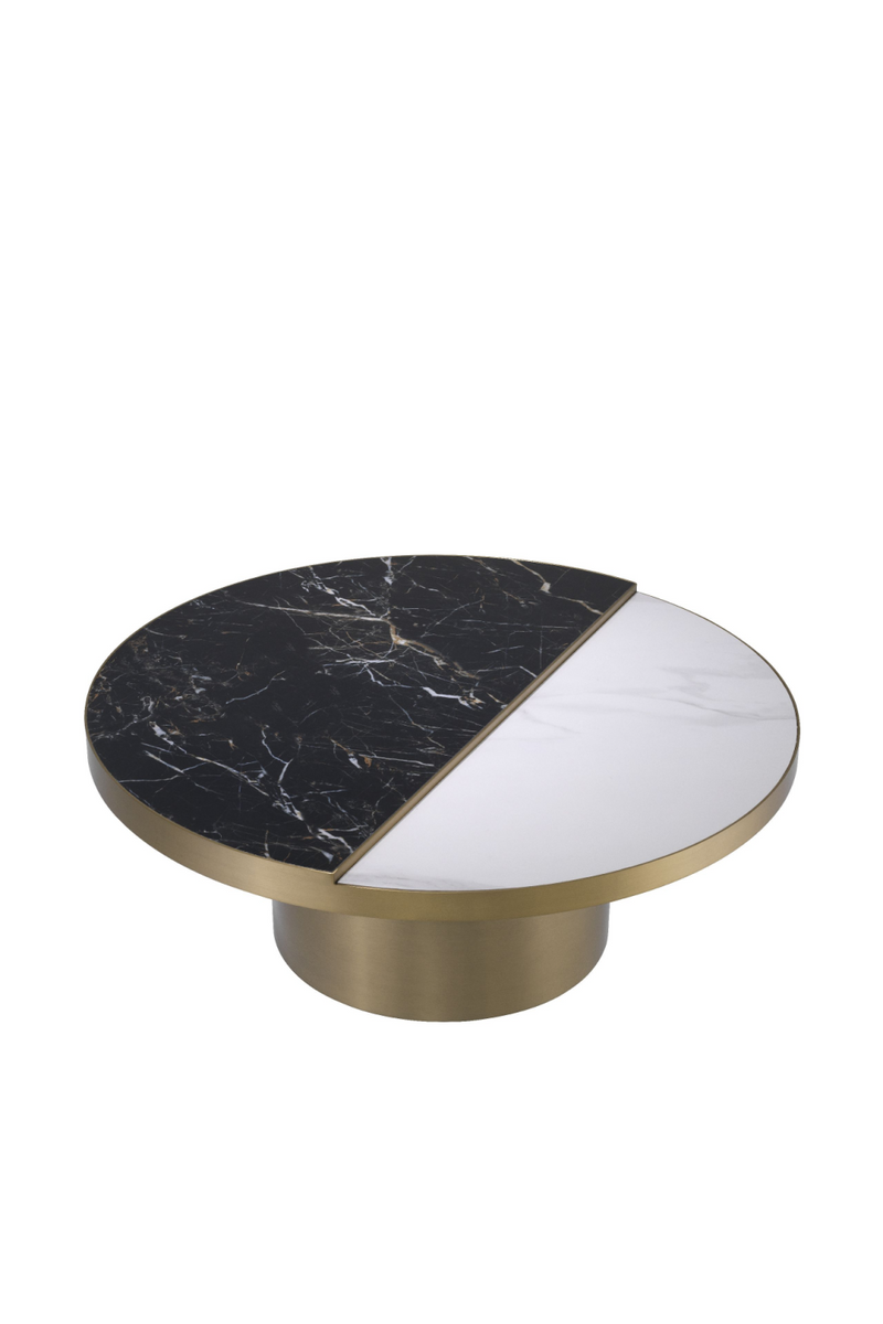 Round Brass Ceramic Coffee Table | Eichholtz Excelsior |