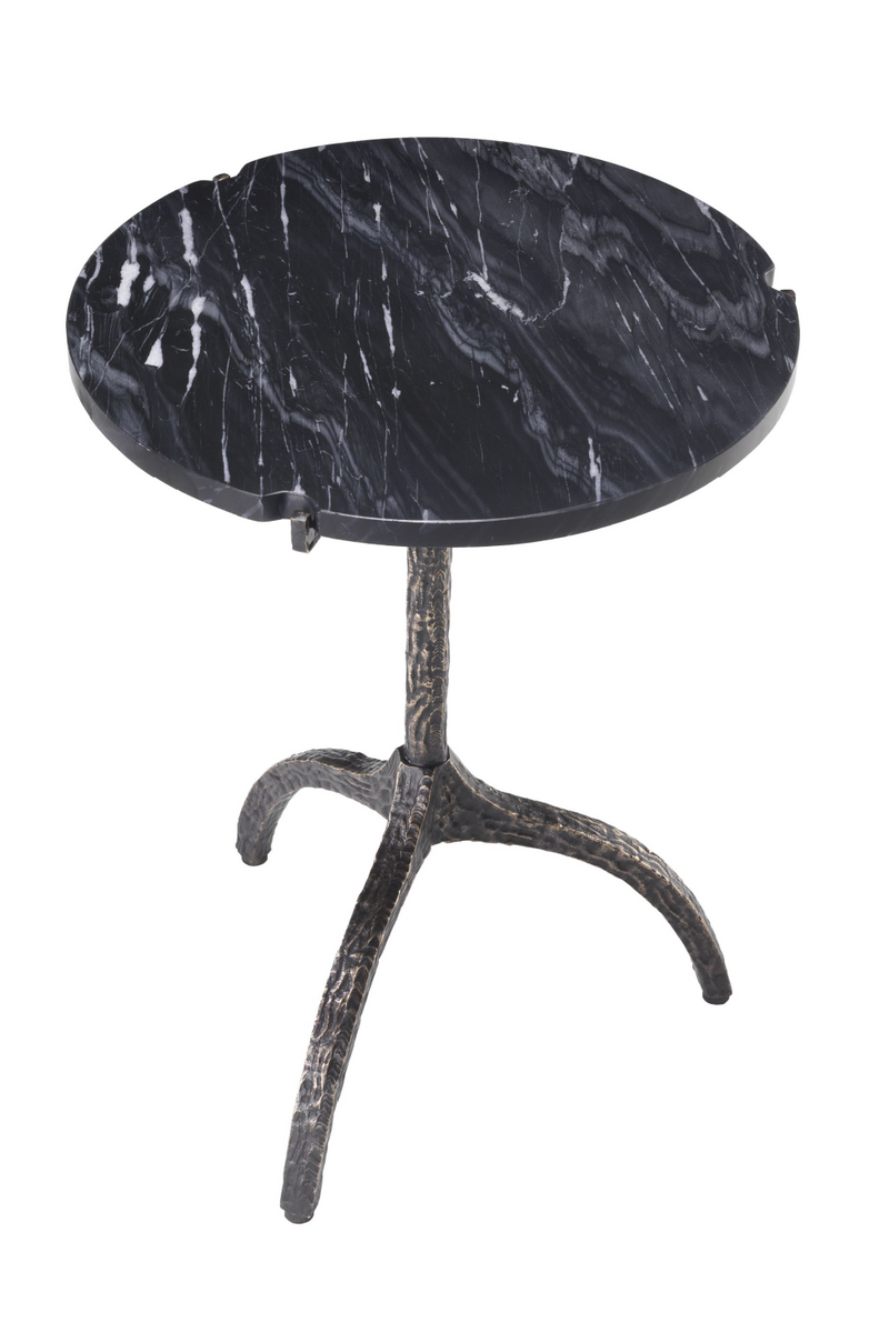 Black Marble Tripod Side Table | Eichholtz Cortina | OROA TRADE