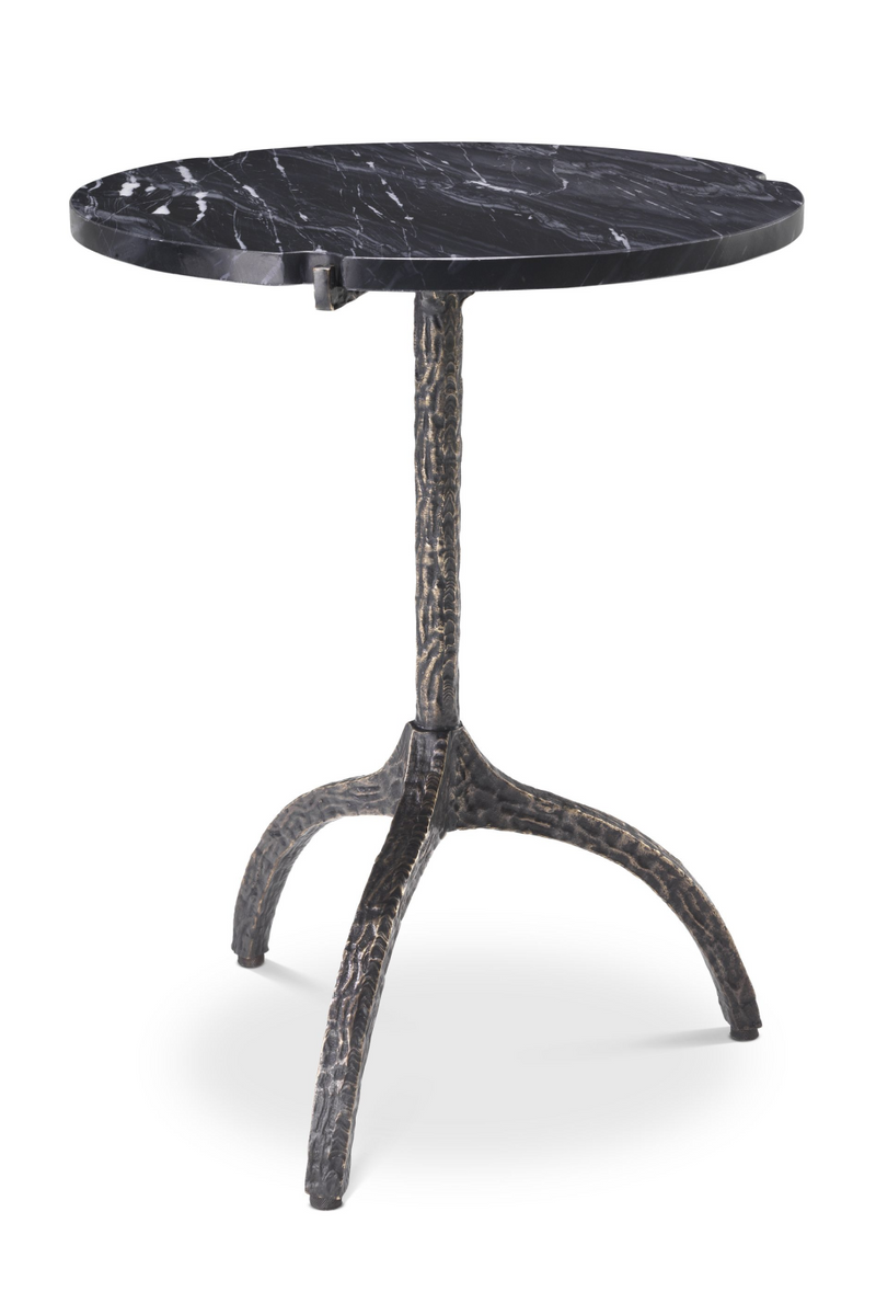 Black Marble Tripod Side Table | Eichholtz Cortina | OROA TRADE
