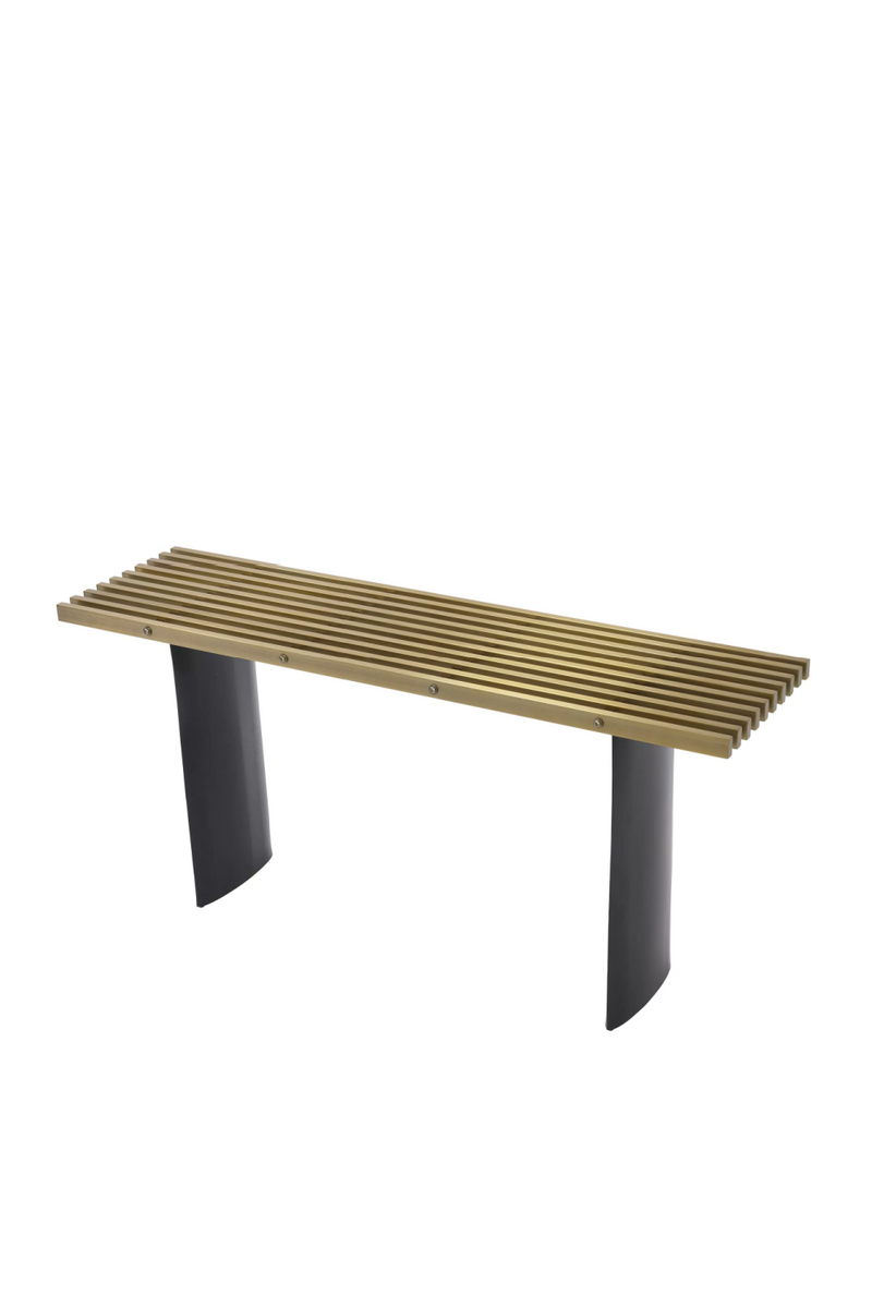 Brushed Brass Finish Console Table | Eichholtz Vauclair | Oroatrade