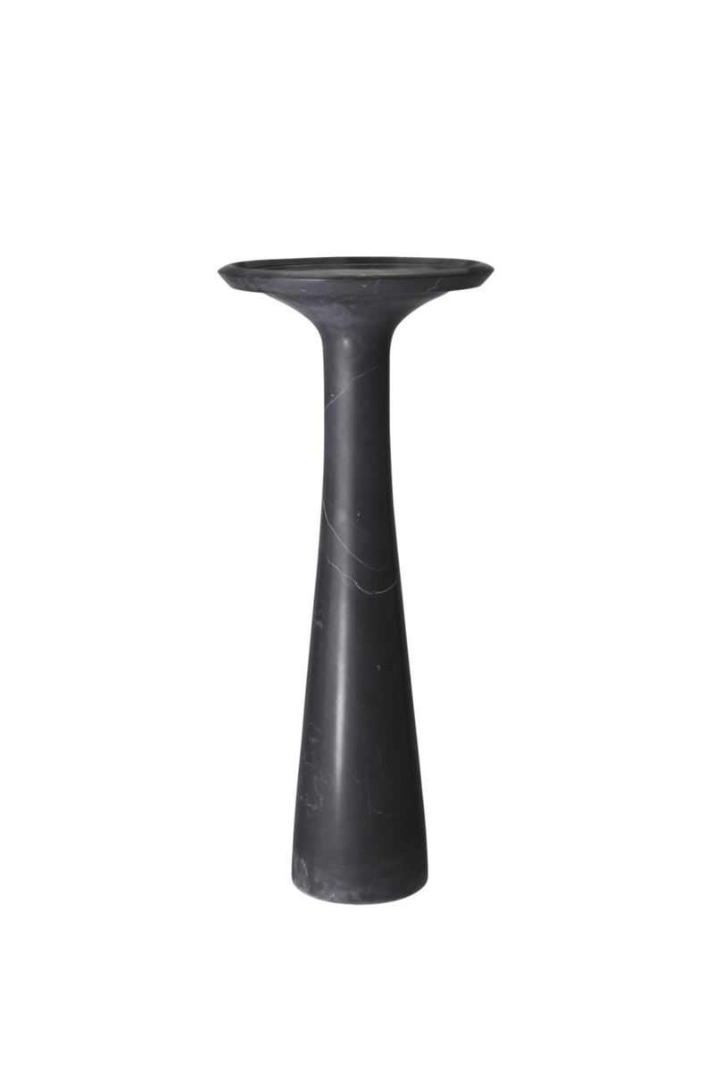 Solid Italian Black Marble High Side Table | Eichholtz Pompano | OROA TRADE