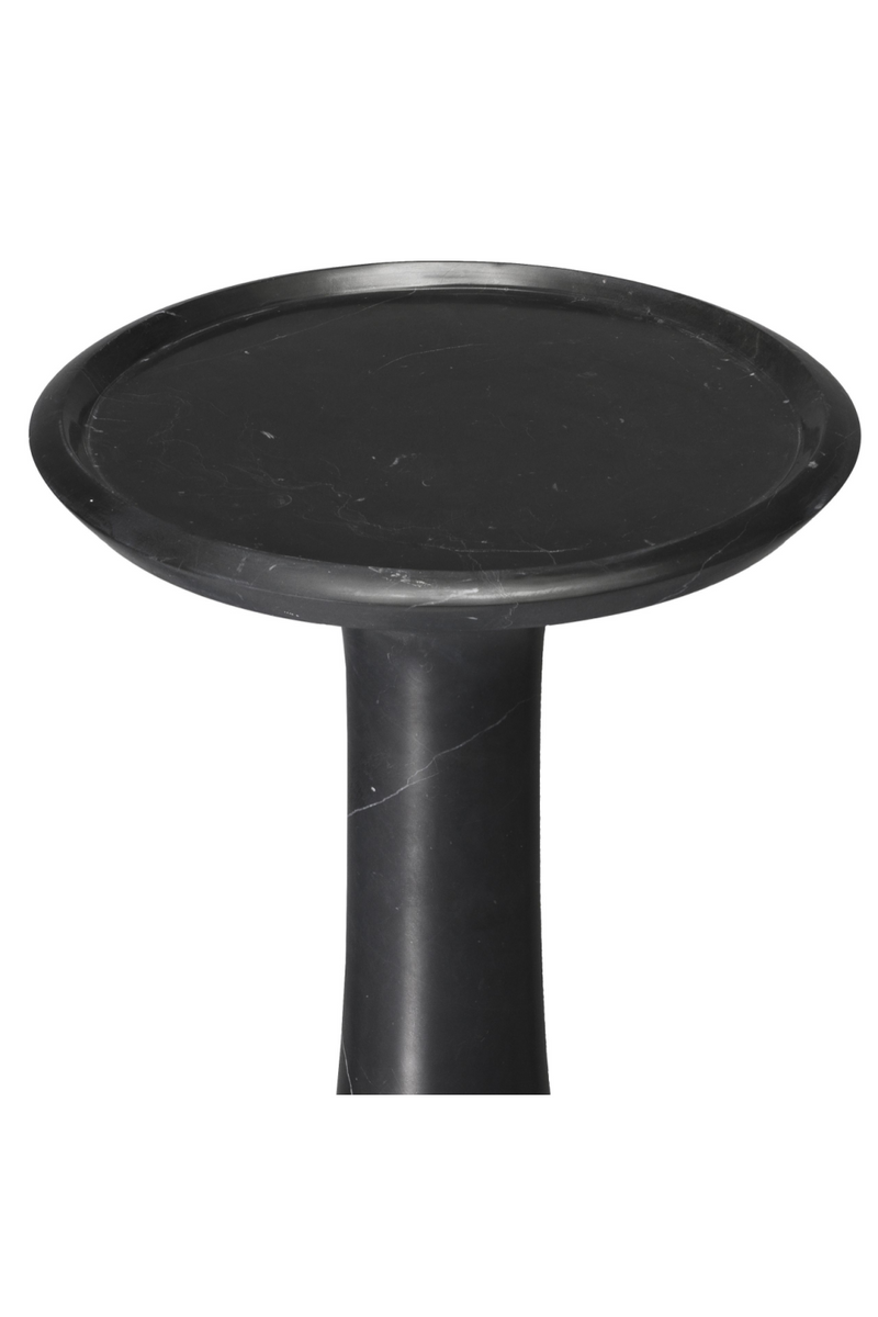 Solid Italian Black Marble High Side Table | Eichholtz Pompano | OROA TRADE