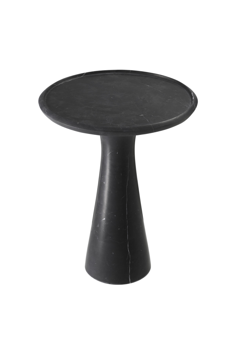 Solid Italian Black Marble Low Side Table | Eichholtz Pompano | OROA TRADE