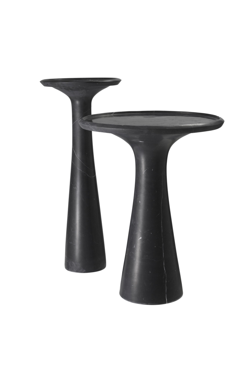 Solid Italian Black Marble Low Side Table | Eichholtz Pompano | OROATRADE.com