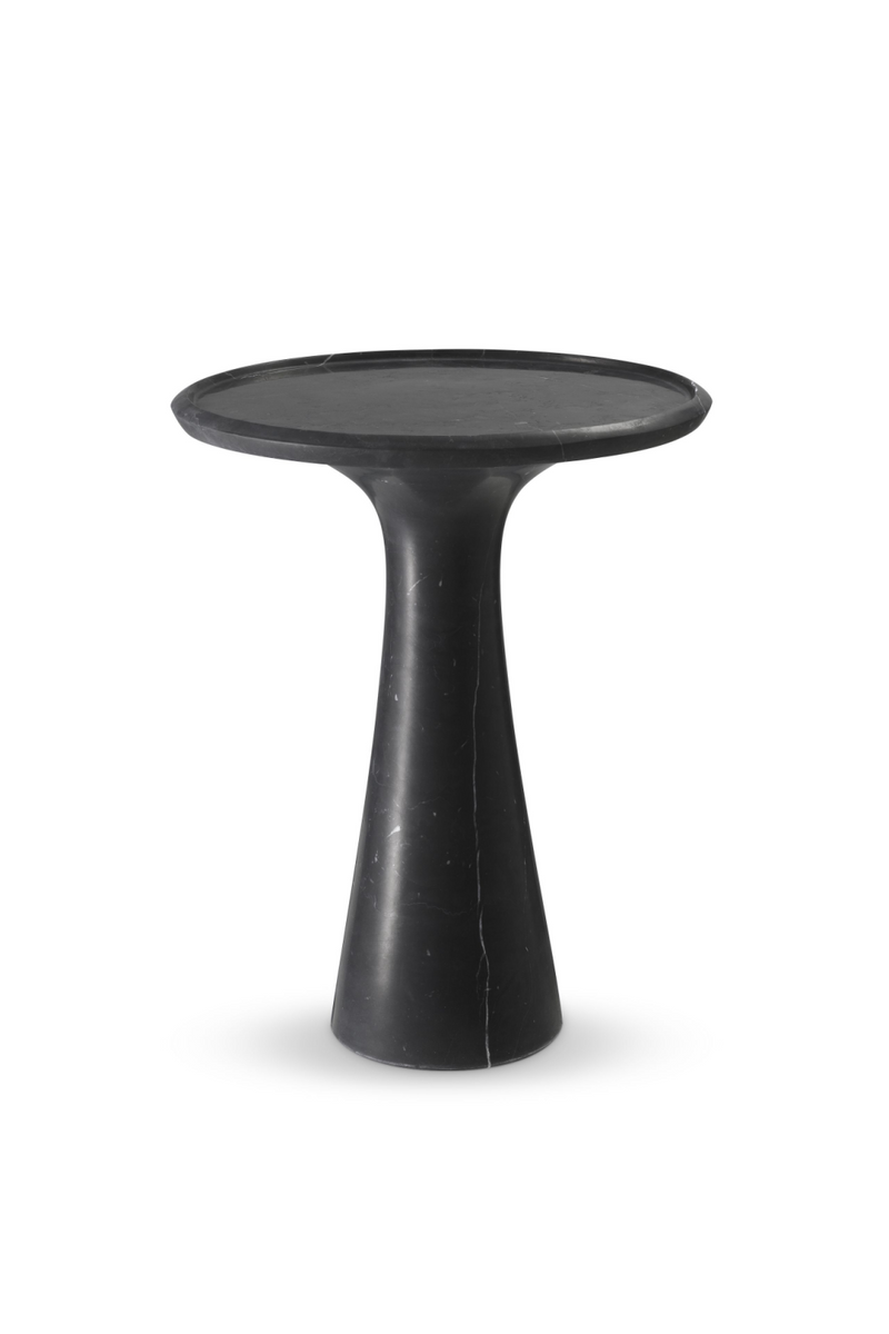 Solid Italian Black Marble Low Side Table | Eichholtz Pompano | OROA TRADE