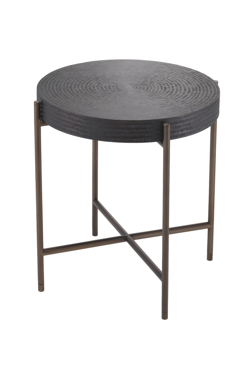 Round Gunmetal Side Table | Eichholtz Nikos | OROA TRADE