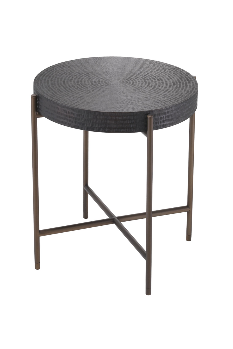 Round Gunmetal Side Table | Eichholtz Nikos | OROA TRADE