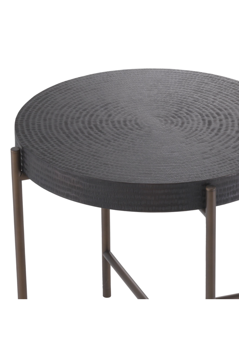 Round Gunmetal Side Table | Eichholtz Nikos | OROA TRADE