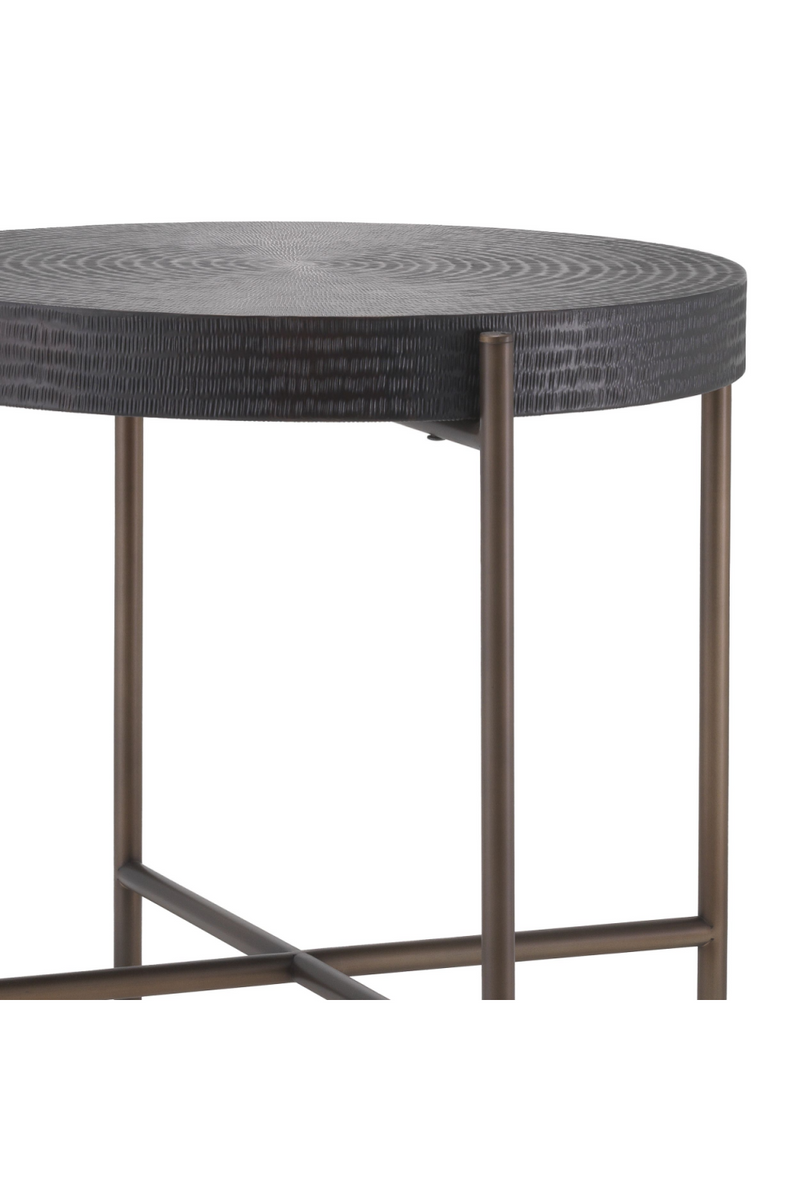 Round Gunmetal Side Table | Eichholtz Nikos | OROA TRADE