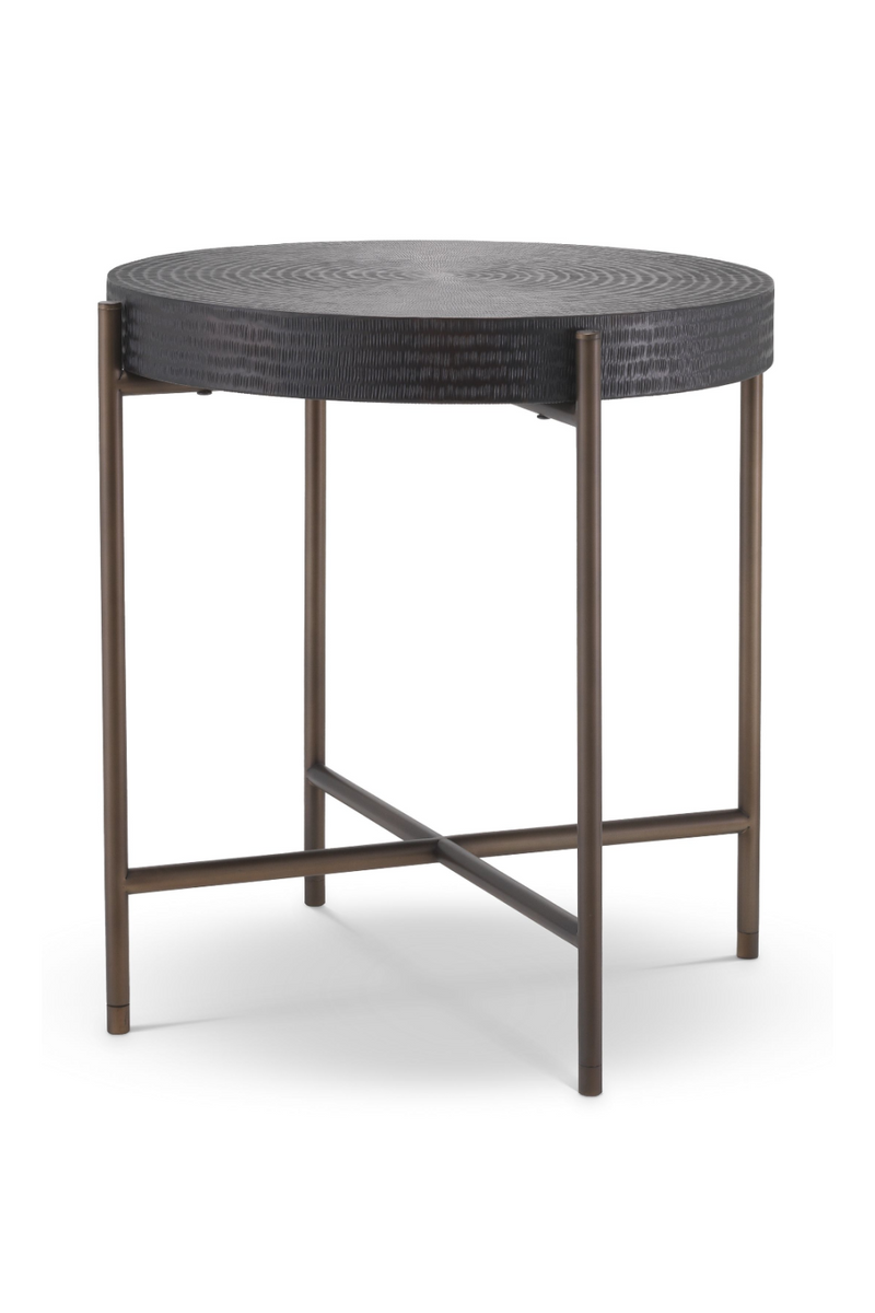 Round Gunmetal Side Table | Eichholtz Nikos | OROA TRADE