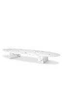 White Marble Oval Coffee Table | Eichholtz Aurore | OROA TRADE