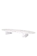 White Marble Oval Coffee Table | Eichholtz Aurore | OROA TRADE