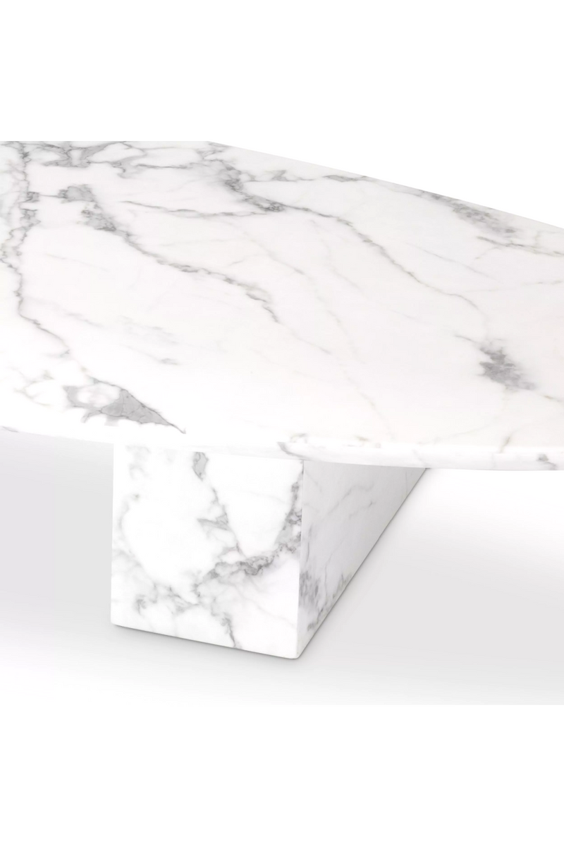 White Marble Oval Coffee Table | Eichholtz Aurore | OROA TRADE