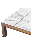 White Marble Brass Coffee Table | Eichholtz Tardieu |