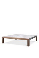 White Marble Brass Coffee Table | Eichholtz Tardieu |