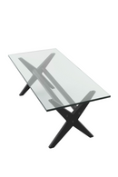 Black X-Shaped Legs Coffee Table | Eichholtz Maynor | Oroatrade.com