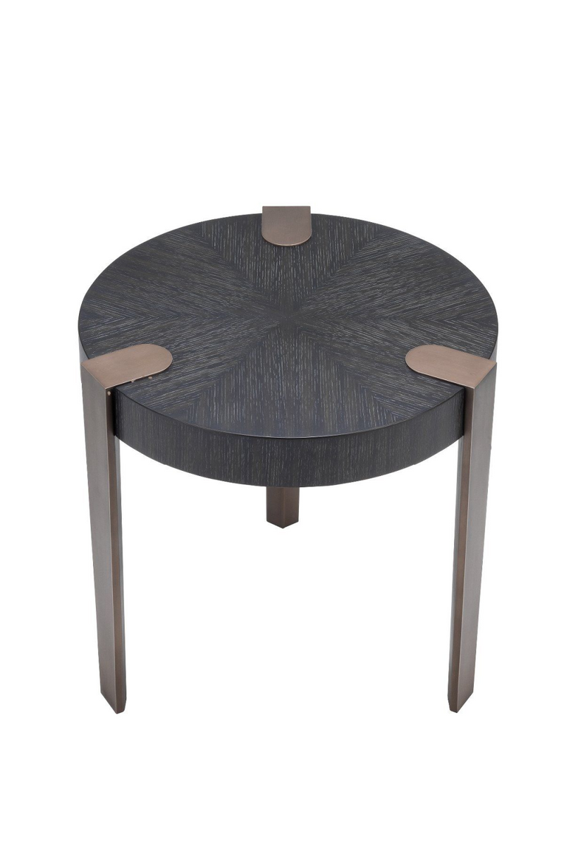 Charcoal Gray Oak Veneer Side Table | Eichholtz Oxnard | OROA TRADE