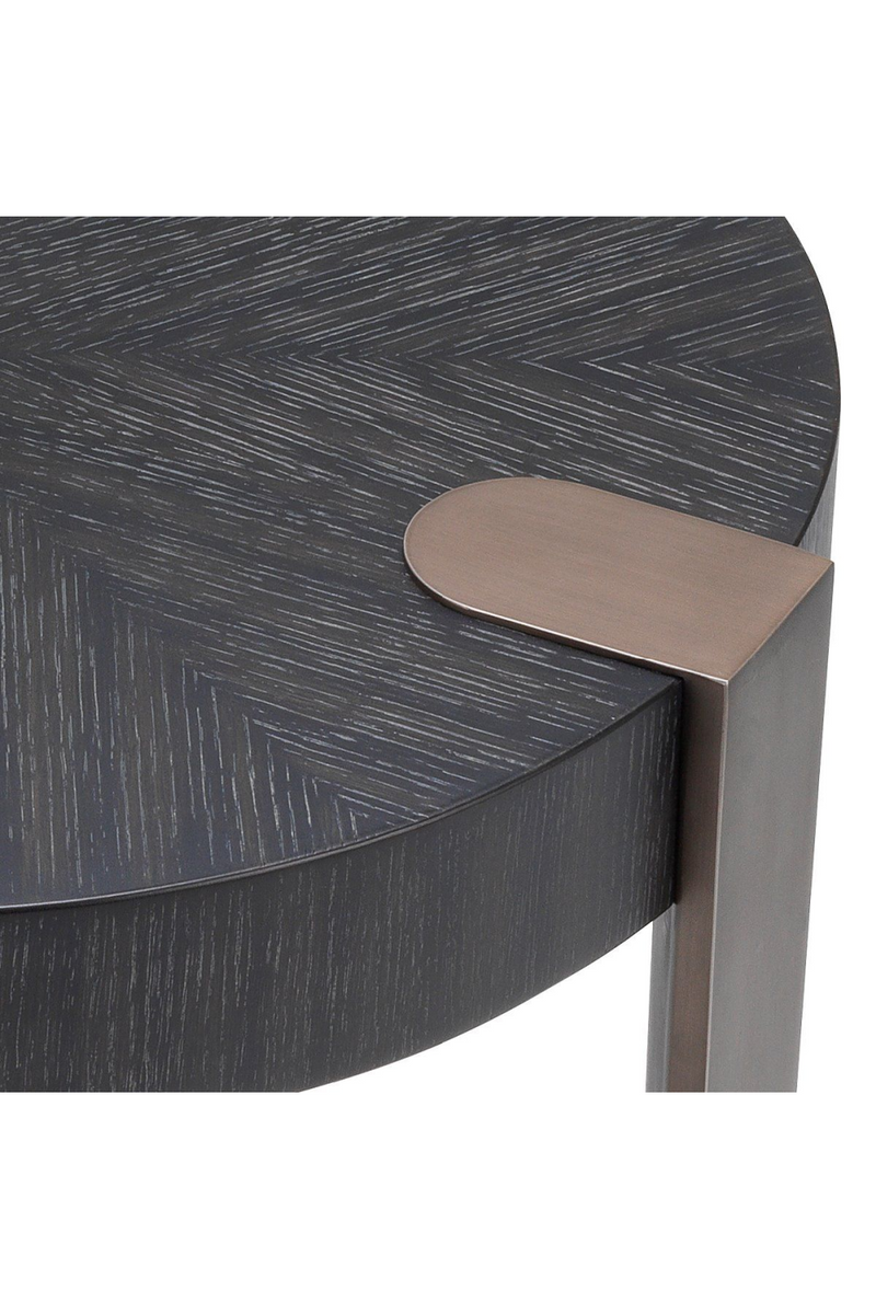 Charcoal Gray Oak Veneer Side Table | Eichholtz Oxnard | OROA TRADE
