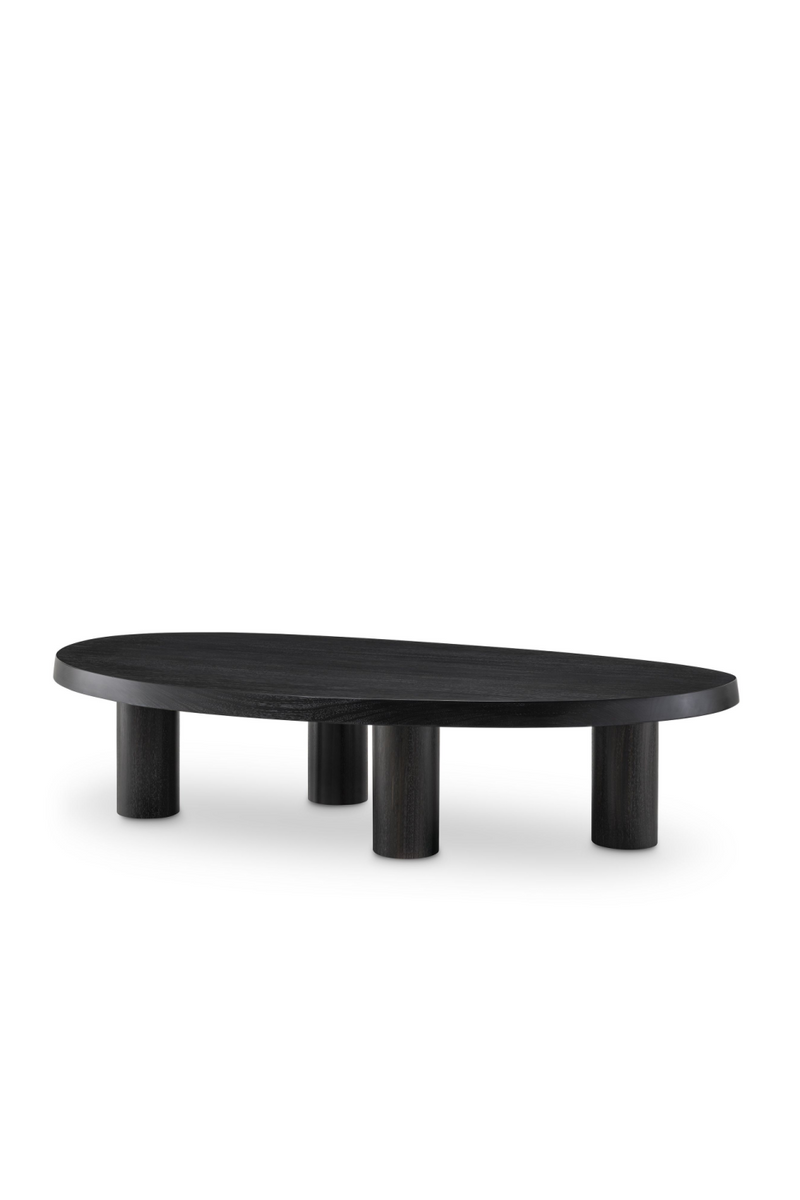 Charcoal Gray Solid Mahogany Wood Coffee Table | Eichholtz Prelude | Oroatrade