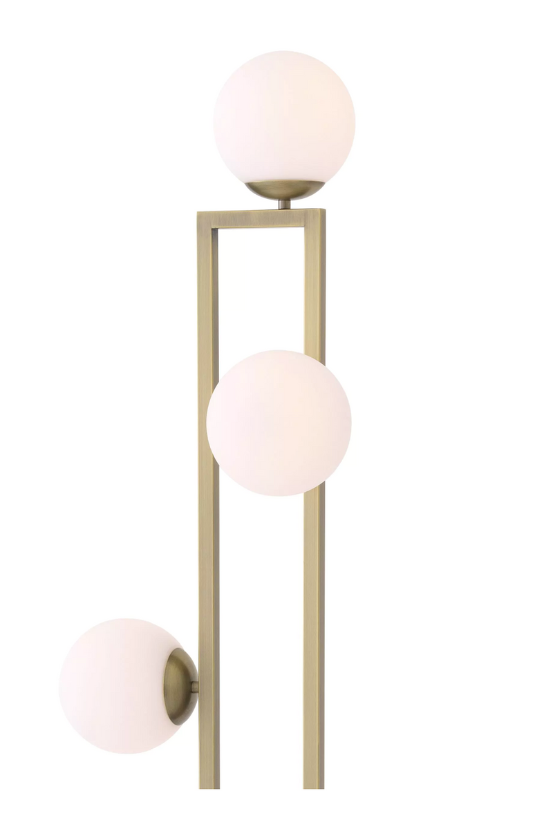 Brass White Globe Floor Lamp | Eichholtz Pascal | OROATRADE.com