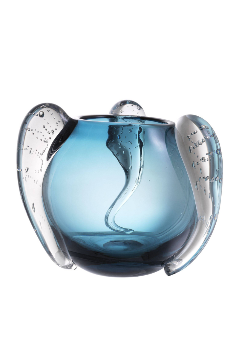 Blue Handblown Glass Vase | Eichholtz Sianluca S | OROA TRADE