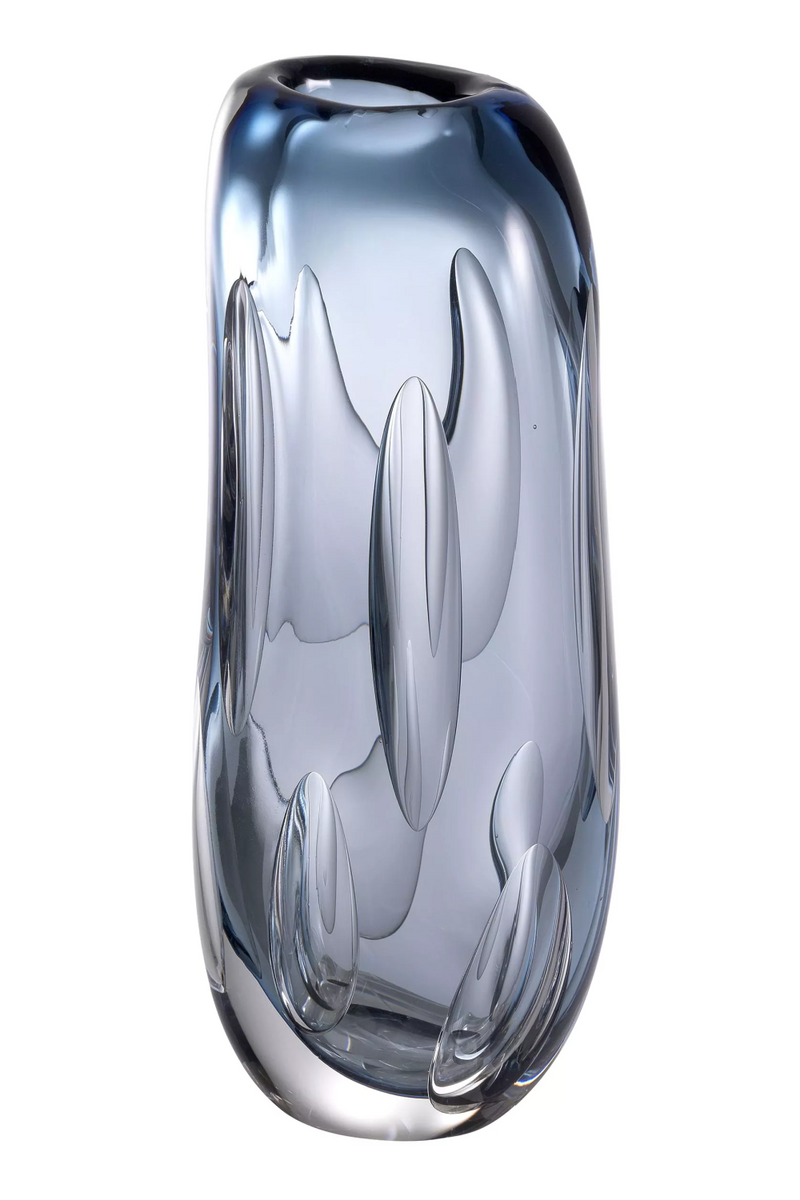 Blue Handblown Glass Vase | Eichholtz Sianni M | Oroatrade.com