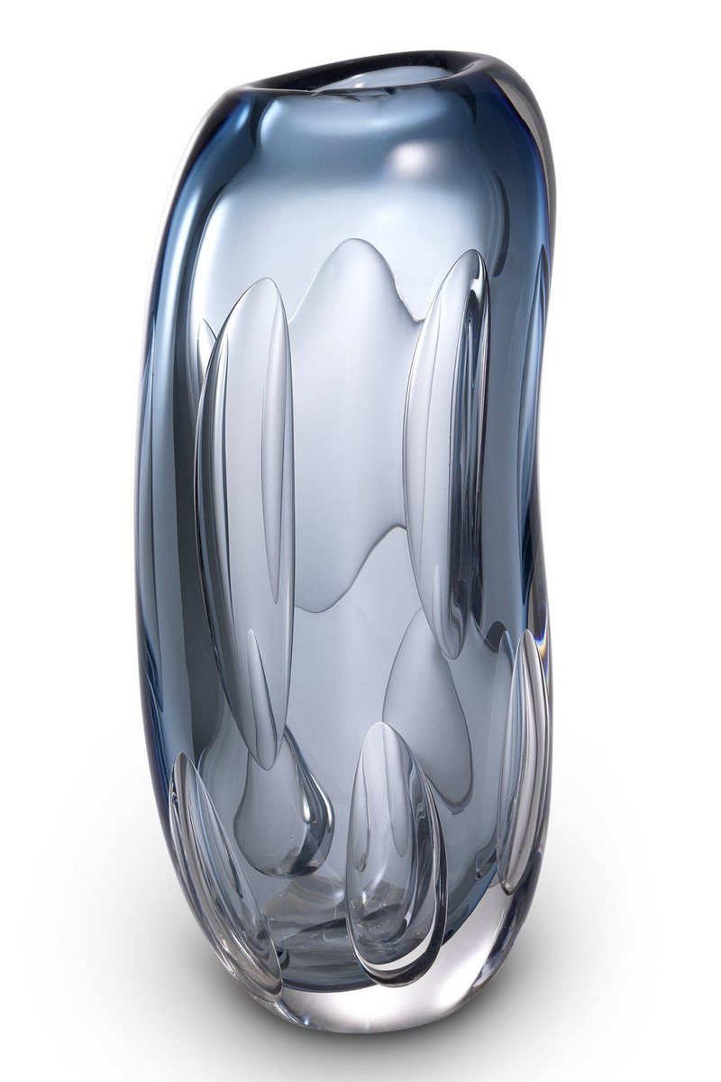 Blue Handblown Glass Vase | Eichholtz Sianni M | Oroatrade.com