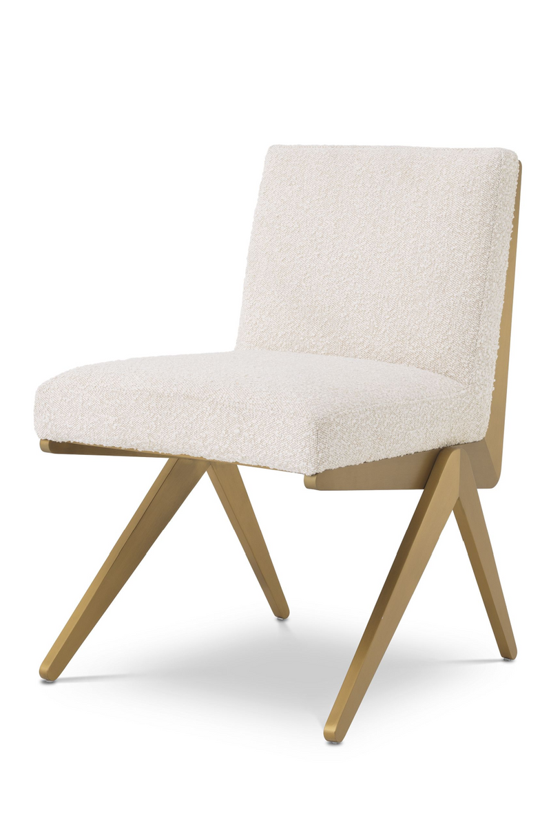 Cream Bouclé V-Leg Dining Chair | Eichholtz Fico | Oroatrade.com