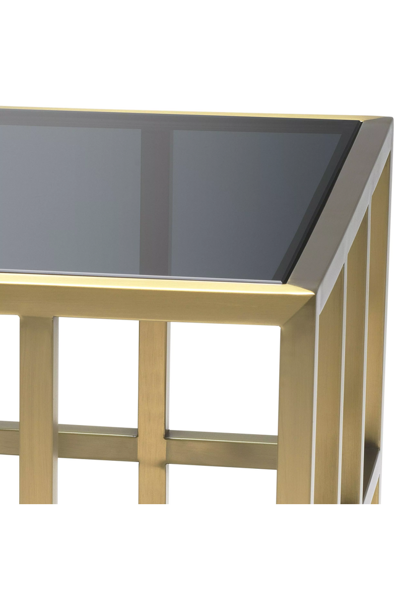 Brushed Brass Geometric Side Table | Eichholtz Lazare | Oroatrade.com
