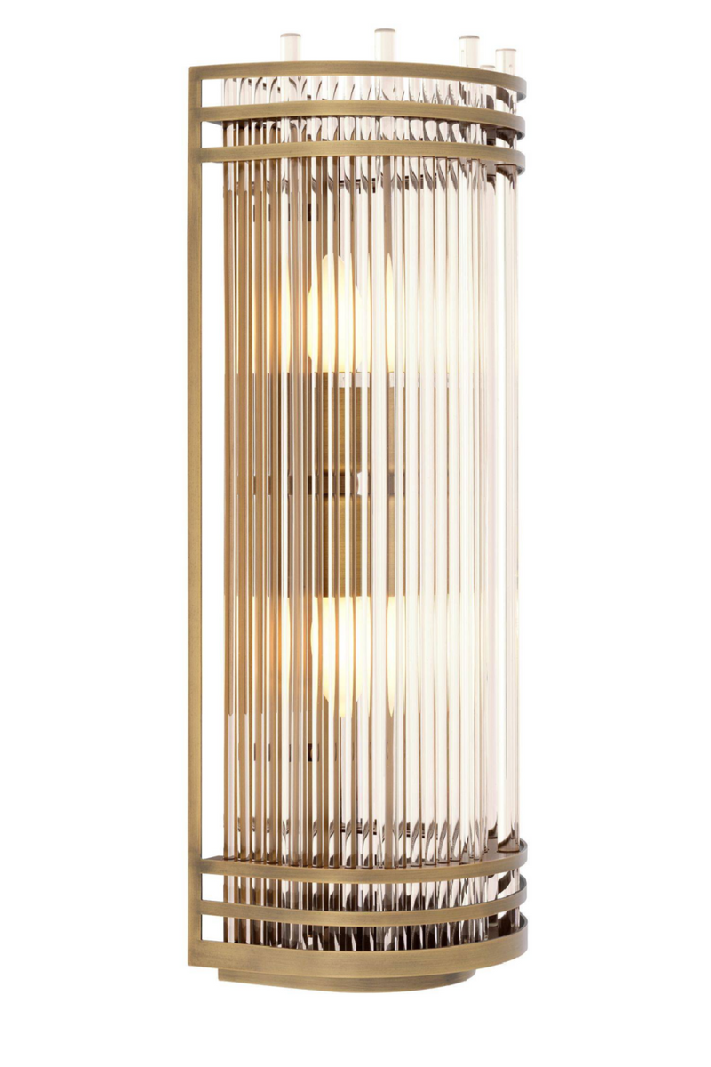 Antique Brass Glass Wall Lamp | Eichholtz Gulf L | Oroatrade.com