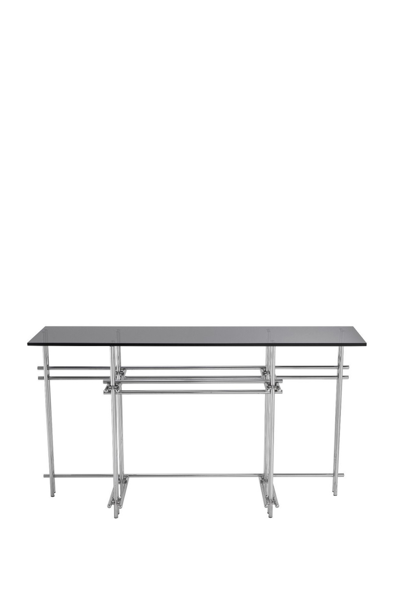 Smoked Glass Steel Console Table | Eichholtz Quinn | Oroatrade.com