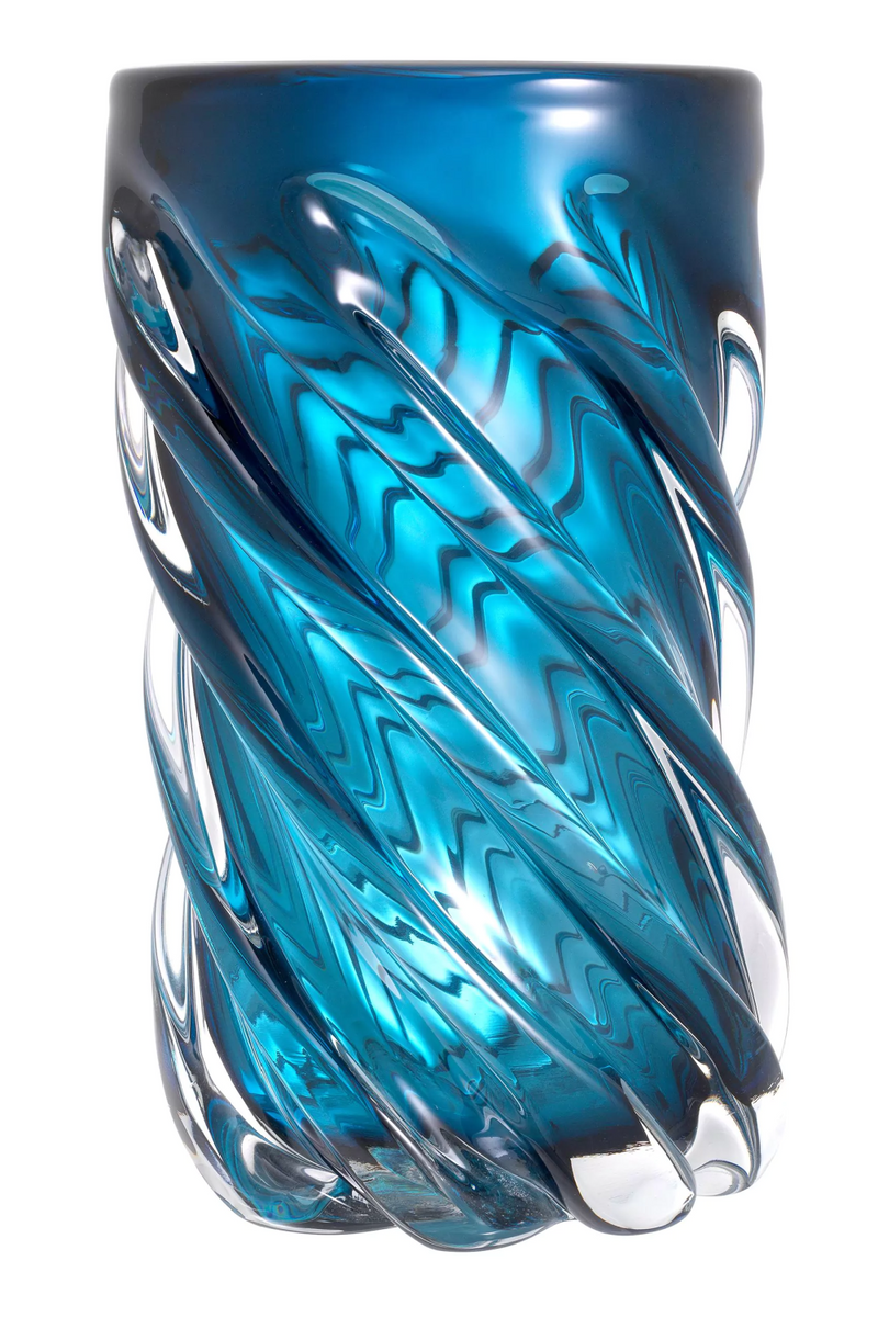 Blue Handblown Glass Vase | Eichholtz Angelito L | OROATRADE.com