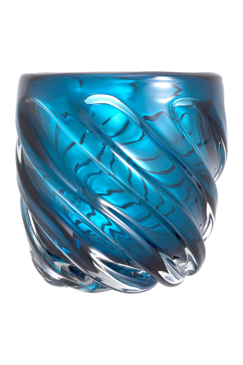 Blue Handblown Glass Vase | Eichholtz Angelito S | OROATRADE.com