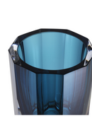 Blue Octagonal Glass Vase | Eichholtz Chavez | Oroatrade.com