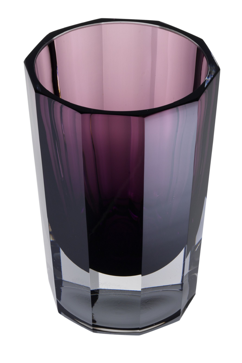 Purple Octagonal Glass Vase | Eichholtz Chavez L | OROA TRADE