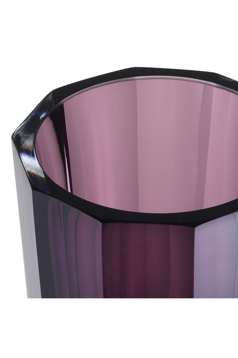 Purple Octagonal Glass Vase | Eichholtz Chavez S | OROA TRADE