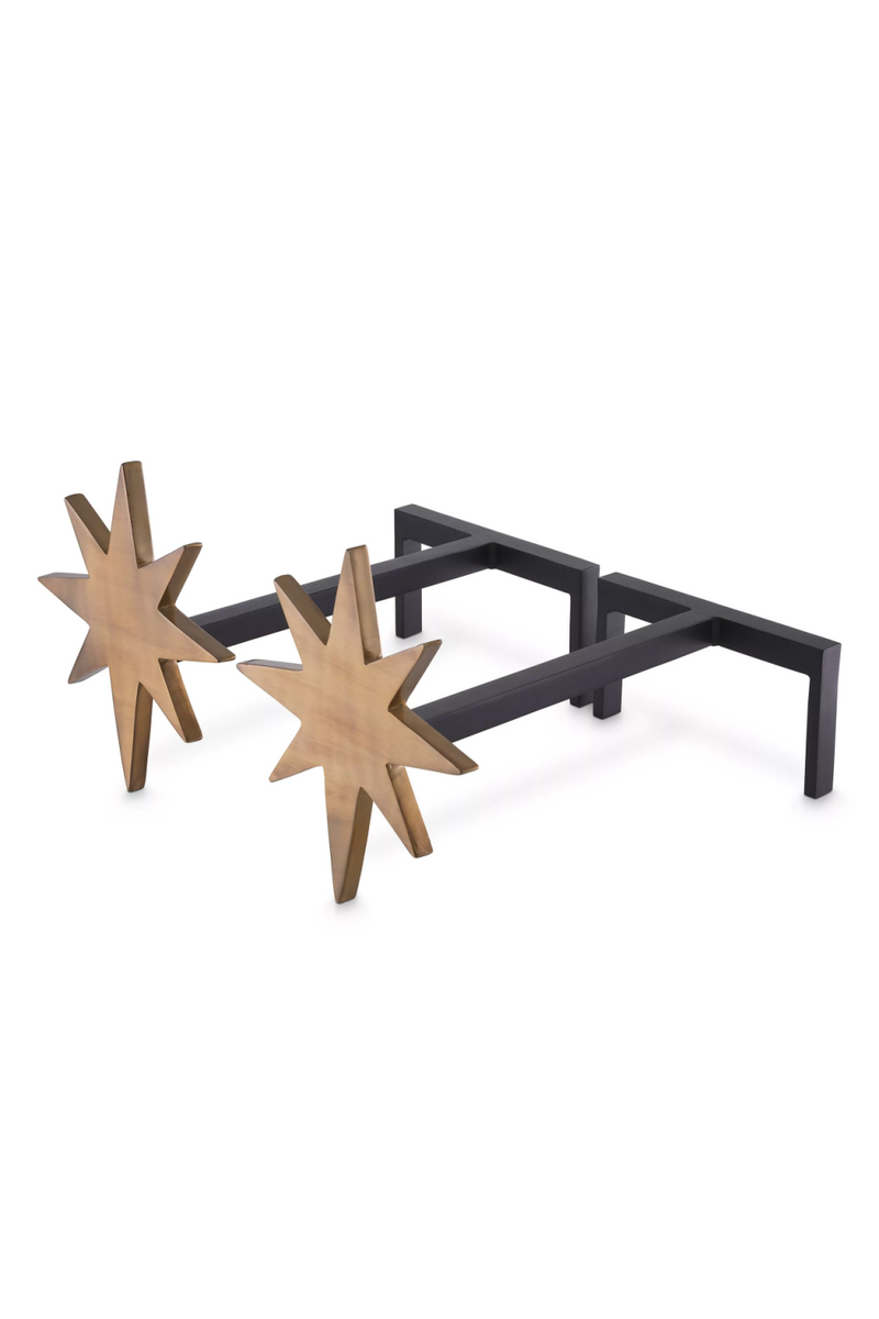 Modern Decorative Andiron Set (2) | Eichholtz Star | OROATRADE.com