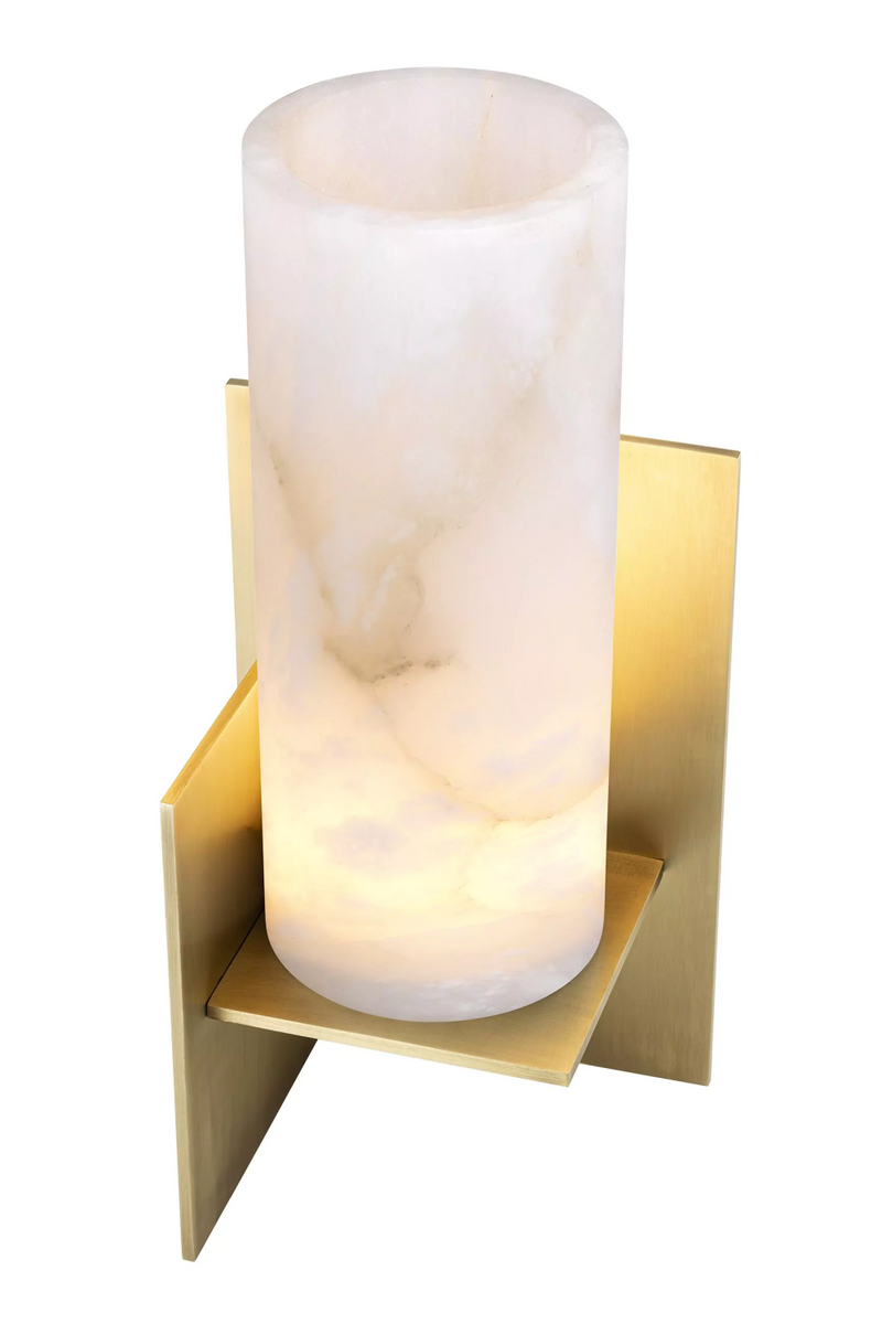 Antique Brass Alabaster Table Lamp | Eichholtz Frisco | OROATRADE.com
