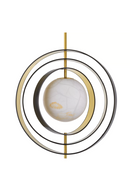 Gold Ringed Alabaster Chandelier | Eichholtz Pearl | OROA TRADE