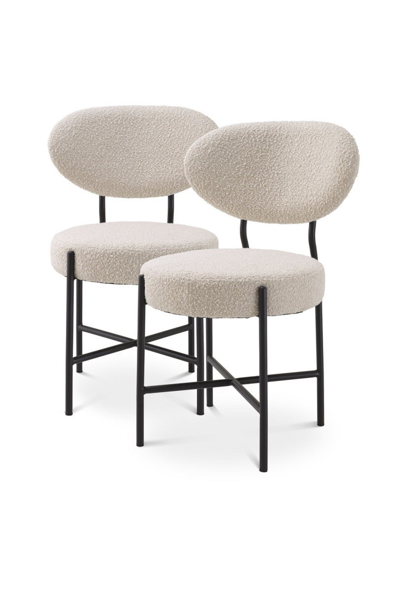 Cream Bouclé Dining Chairs (2) | Eichholtz Vicq  | Oroatrade.com