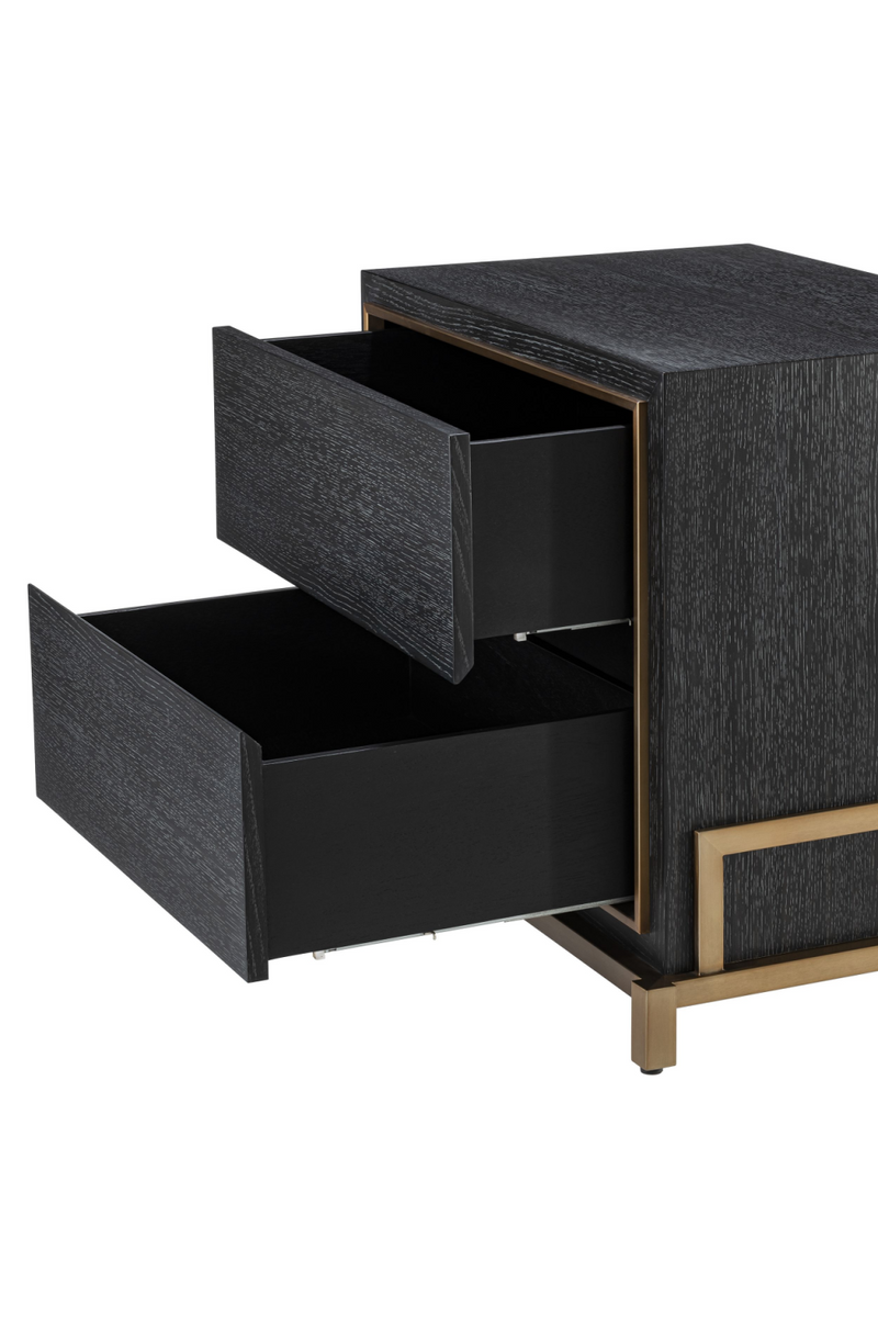 Charcoal Oak Bedside Table | Eichholtz Hazel | OROA TRADE