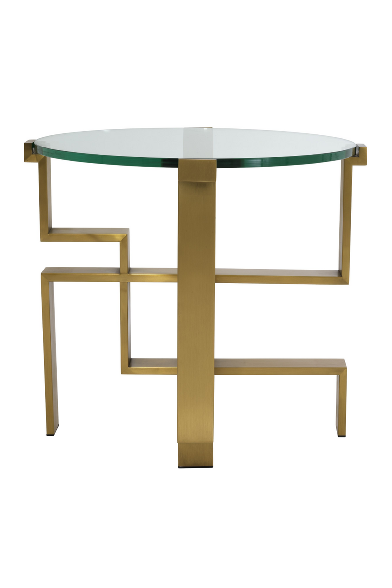 Sculptural Brass Base Side Table | Eichholtz Chuck | OROA TRADE